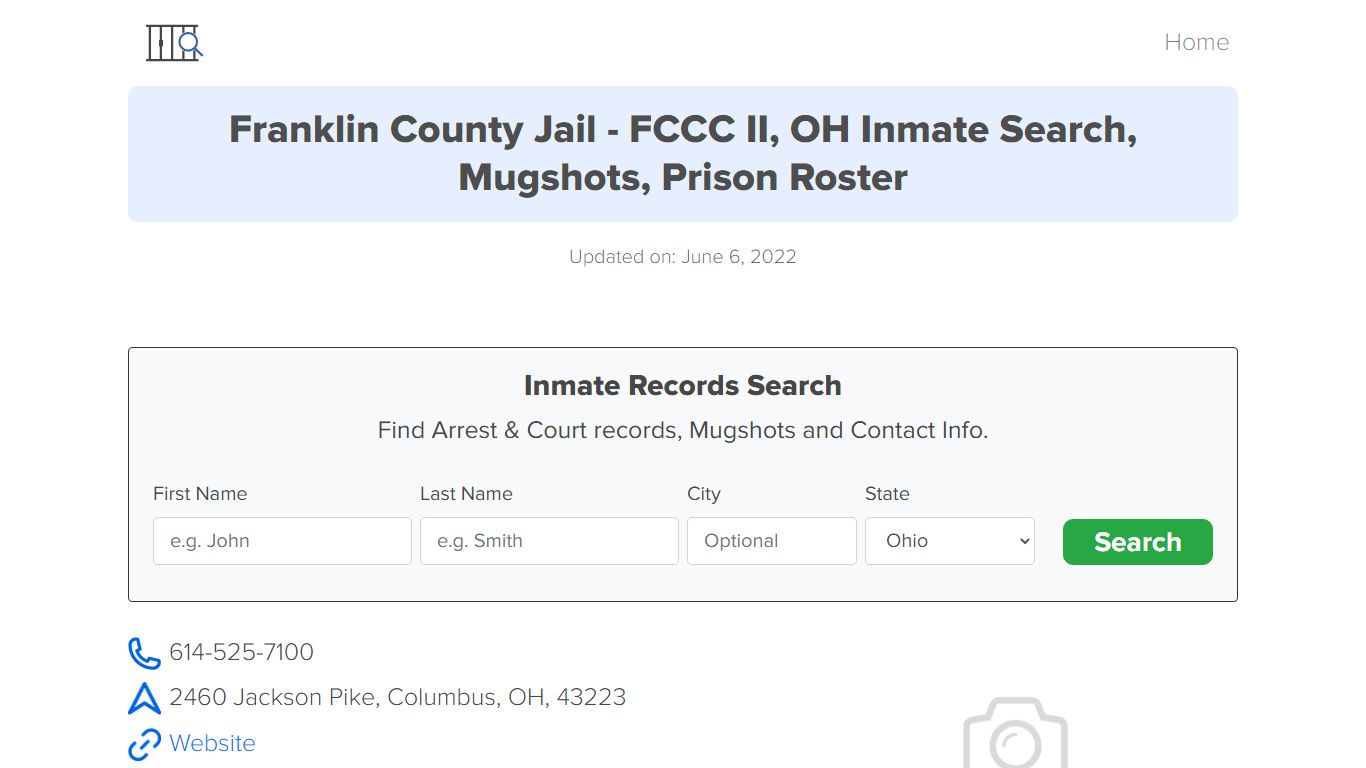 Franklin County Jail - FCCC II, OH Inmate Search, Mugshots ...