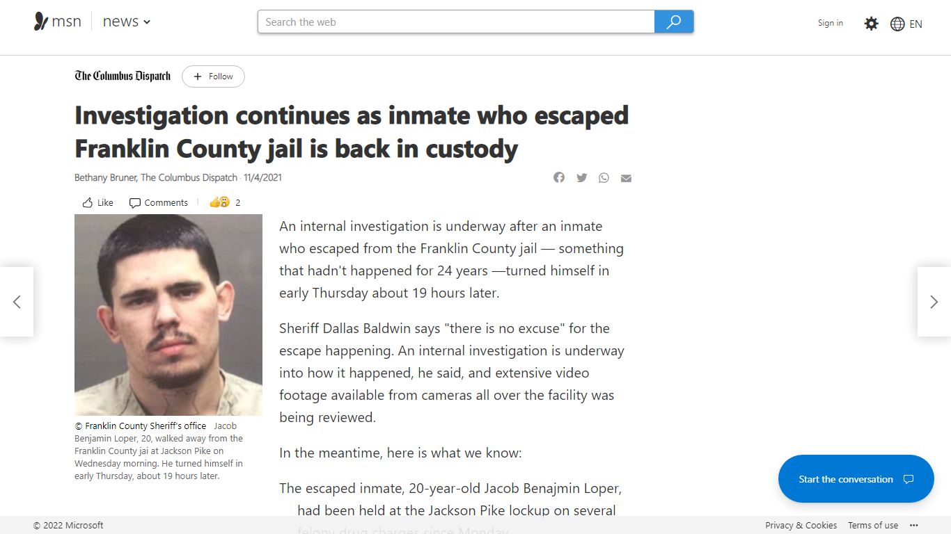 Investigation continues as inmate who escaped Franklin ...